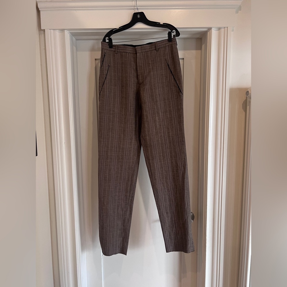 Y/Project Tan and Black Checkered Trousers